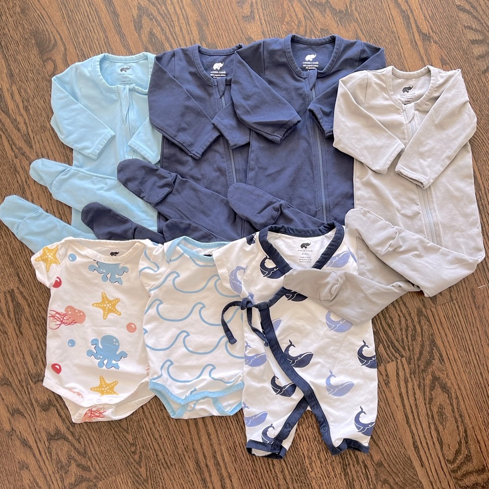 Monica & Andy 3-6M bundle! NEVER WORN (kimono worn once)
